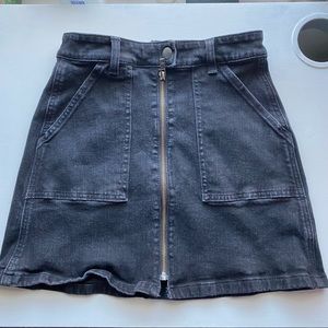 Madewell Black Denim Skirt